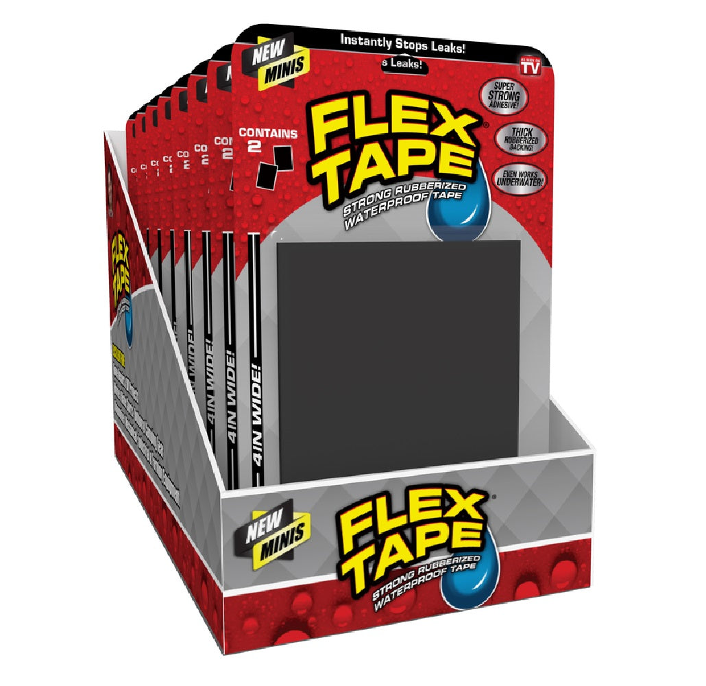 Flex Tape TFSBLKMINI As Seen On TV Waterproof Repair Tape, Black, 4" L