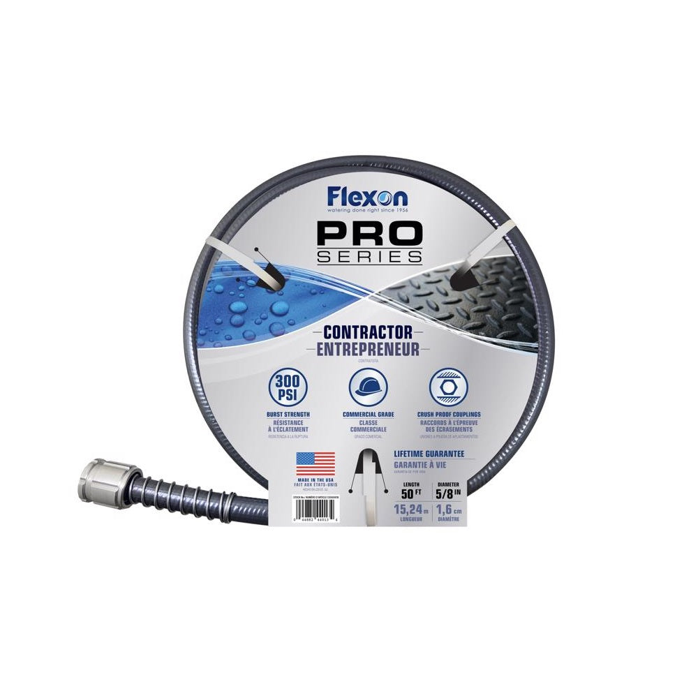 Flexon CG5850ACE Pro Series Contractor Grade Hose, 5/8 Inch x 50 Feet