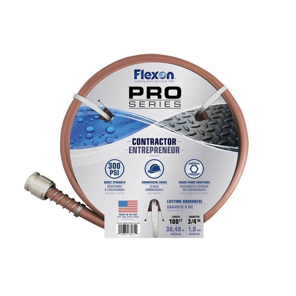 Flexon CX34100ACE Pro Series Contractor Grade Hose, 3/4 Inch x 100 Feet