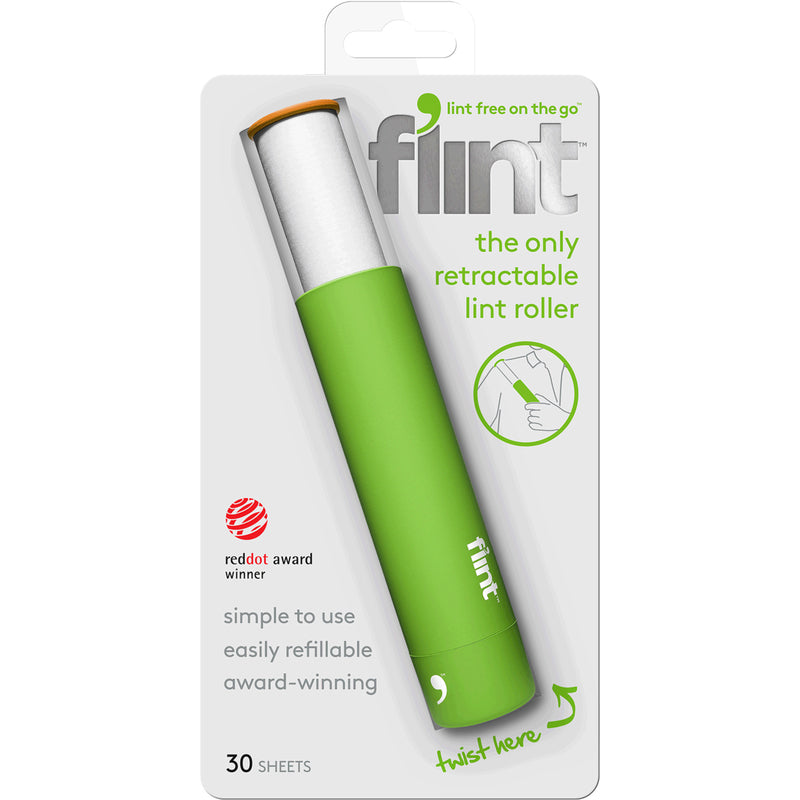Flint FLD003BH-TP-US Lint Roller, Paper, Green, 3-1/2"
