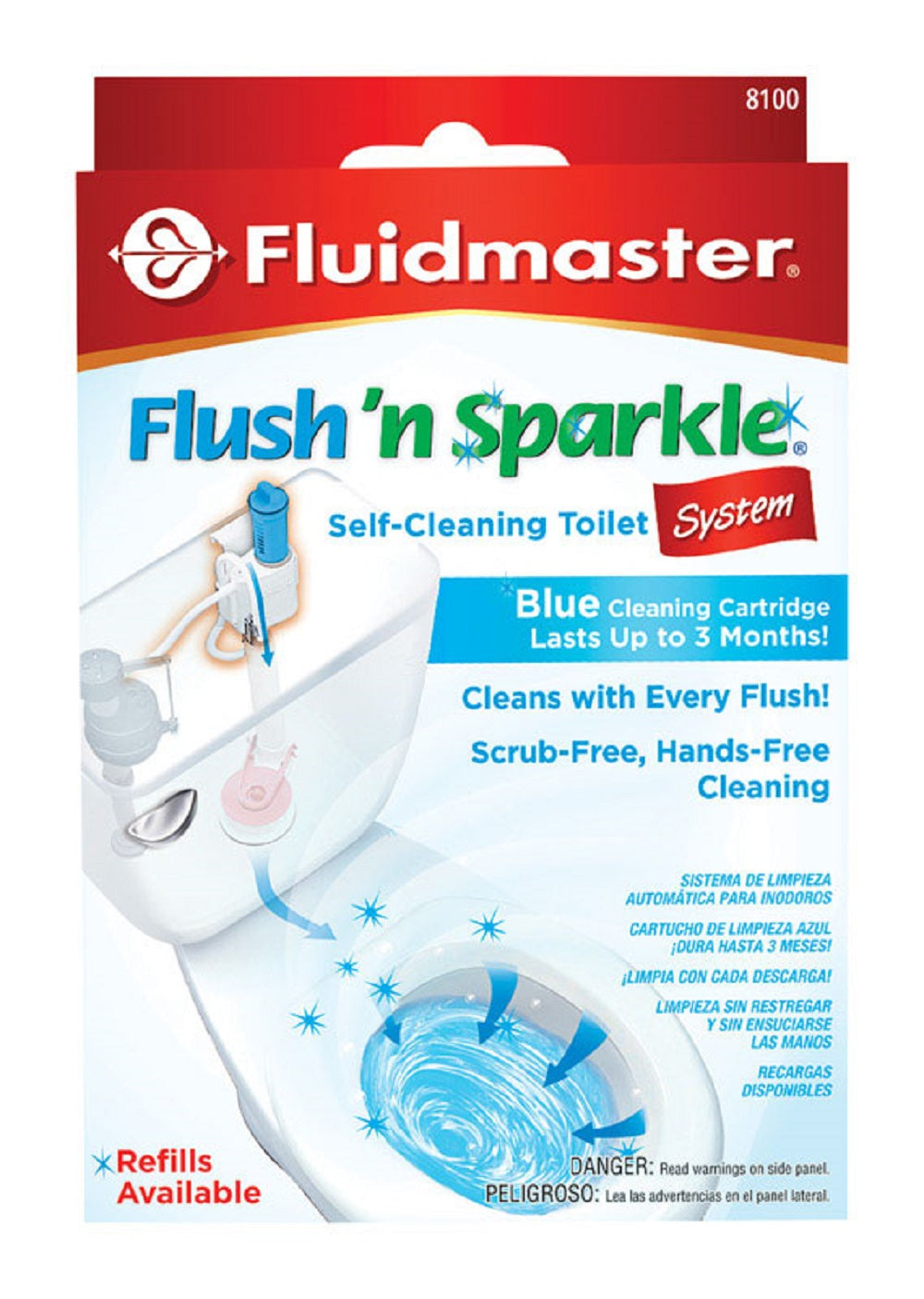 Fluidmaster 8100P8 Flush N Sparkle Continuous Toilet Cleaning System