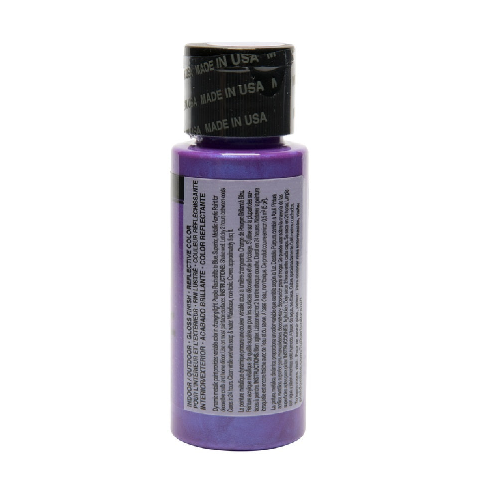 Folkart 5132 Color Shift Metallic Acrylic Hobby Paint, Purple Flash, 2 Oz