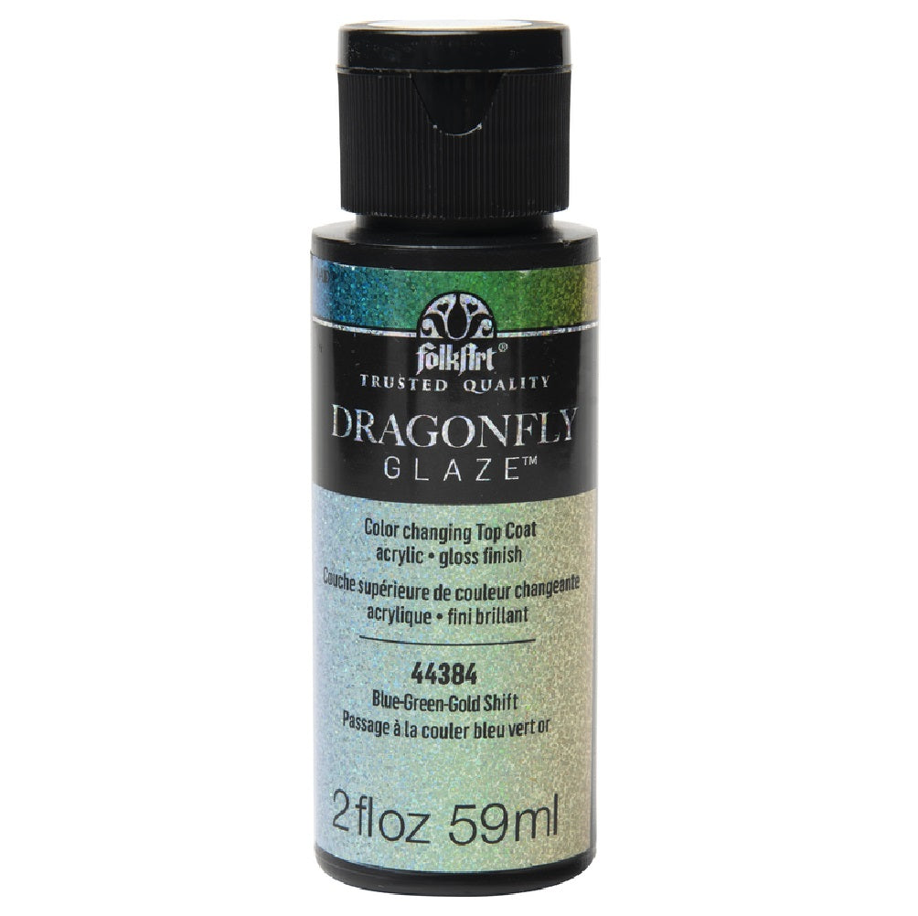 Folkart 44384 Dragonfly Glaze Color Changing Top Coat, 2 Oz