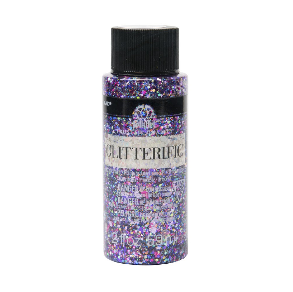 Folkart 5931 Glitterific Acrylic Hobby Paint, Princess, 2 Oz