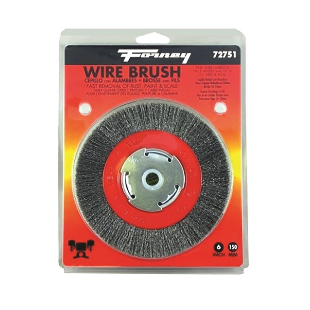 Forney 72751 Crimped Wire Wheel Brush, 6 Inch