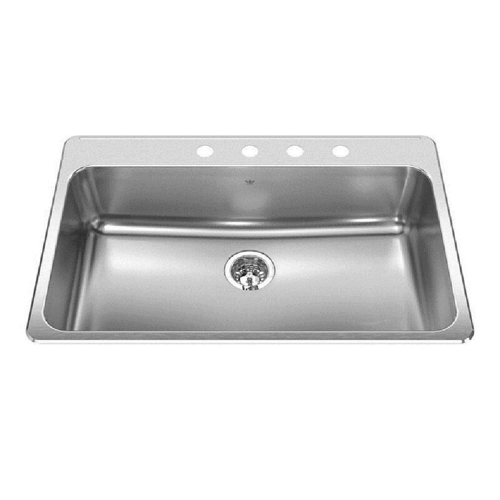 Franke QSLA2233-8-4N Kindred Kitchen Sink, Stainless Steel, Silver