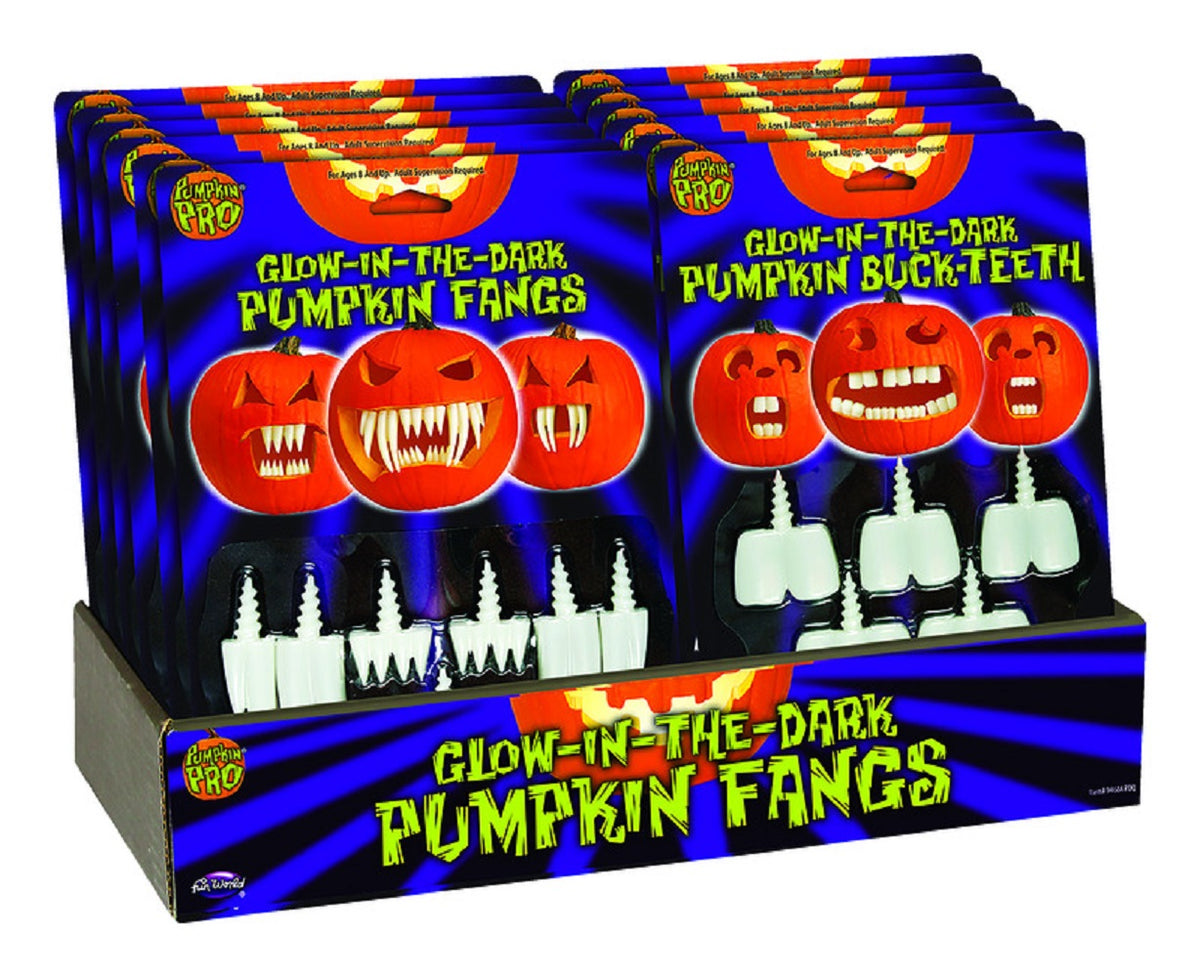 Fun World 94684PDQ Pumpkin Pro Pumpkin Fangs and Buck Teeth Accessory