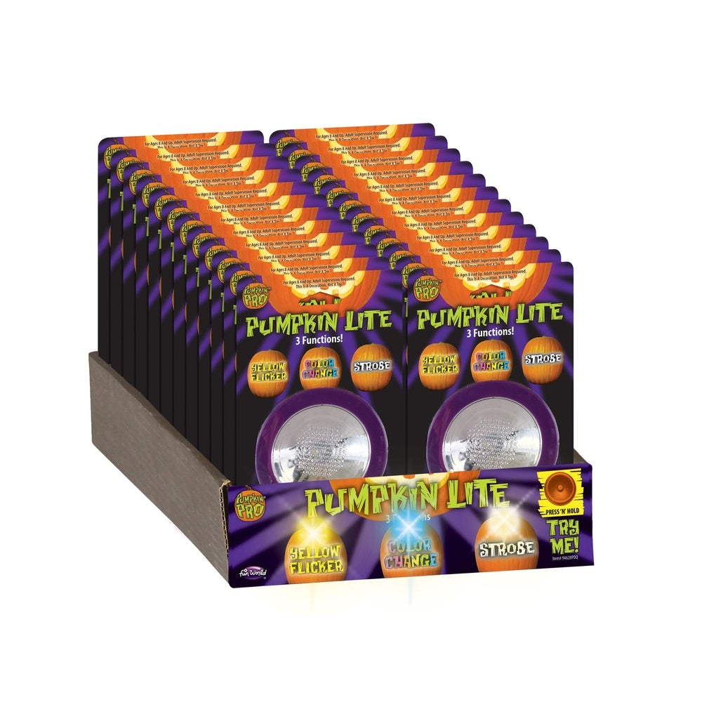 Fun World 94628PDQ Pumpkin Pro Prelit Pumpkin Accessory Halloween Lights