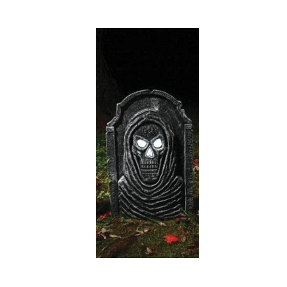 Fun World 91146TR LED Bone Tombstones Reaper Halloween Decor, 22 Inch