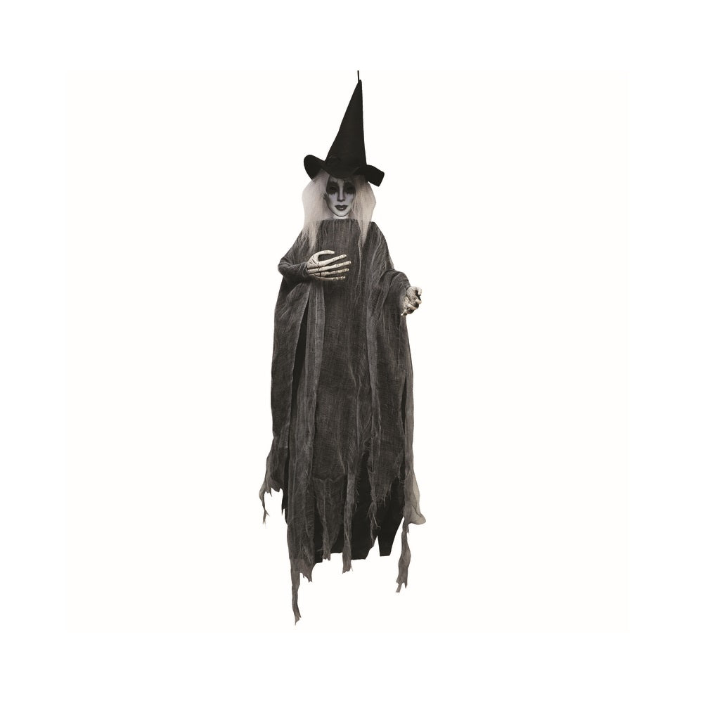 Fun World 91457TW Lite Up Photo Real Witch Halloween Hanging Decor, 36 Inch