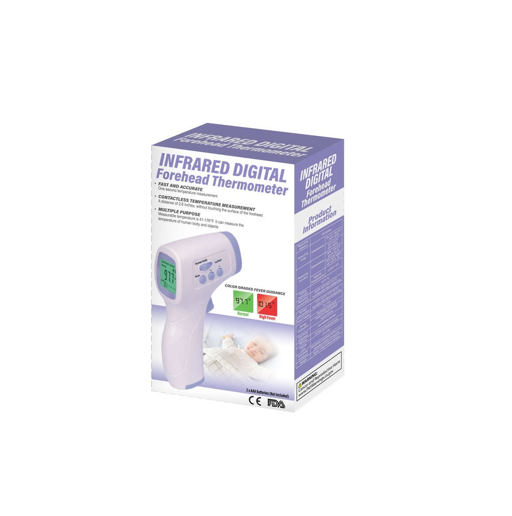 GB 0-3181 Infrared Digital Forehead Thermometer, White