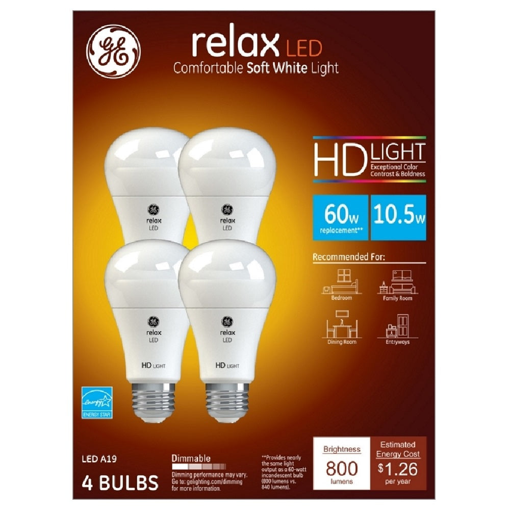 GE 42977 A-Line A19 E26 LED Bulb, Frosted