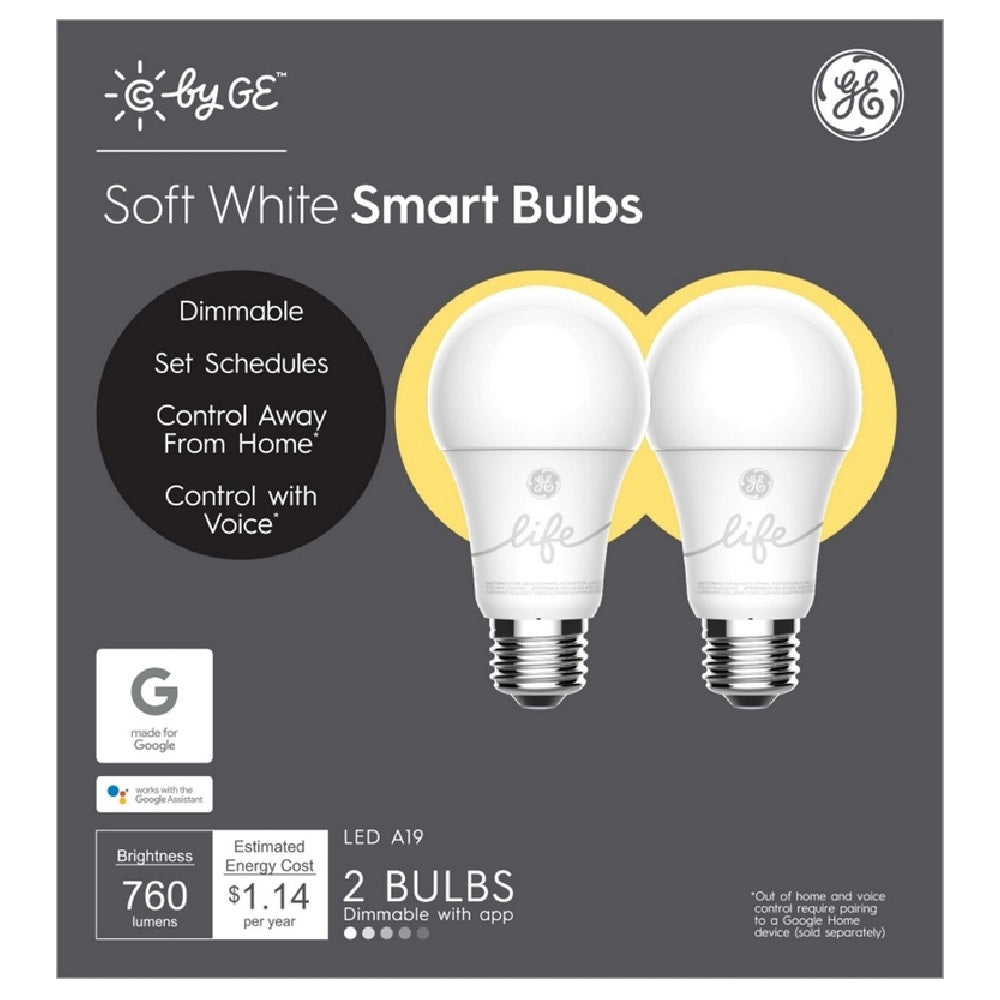 GE 93096312 A-Line A19 E26 LED Smart Bulb, Frosted
