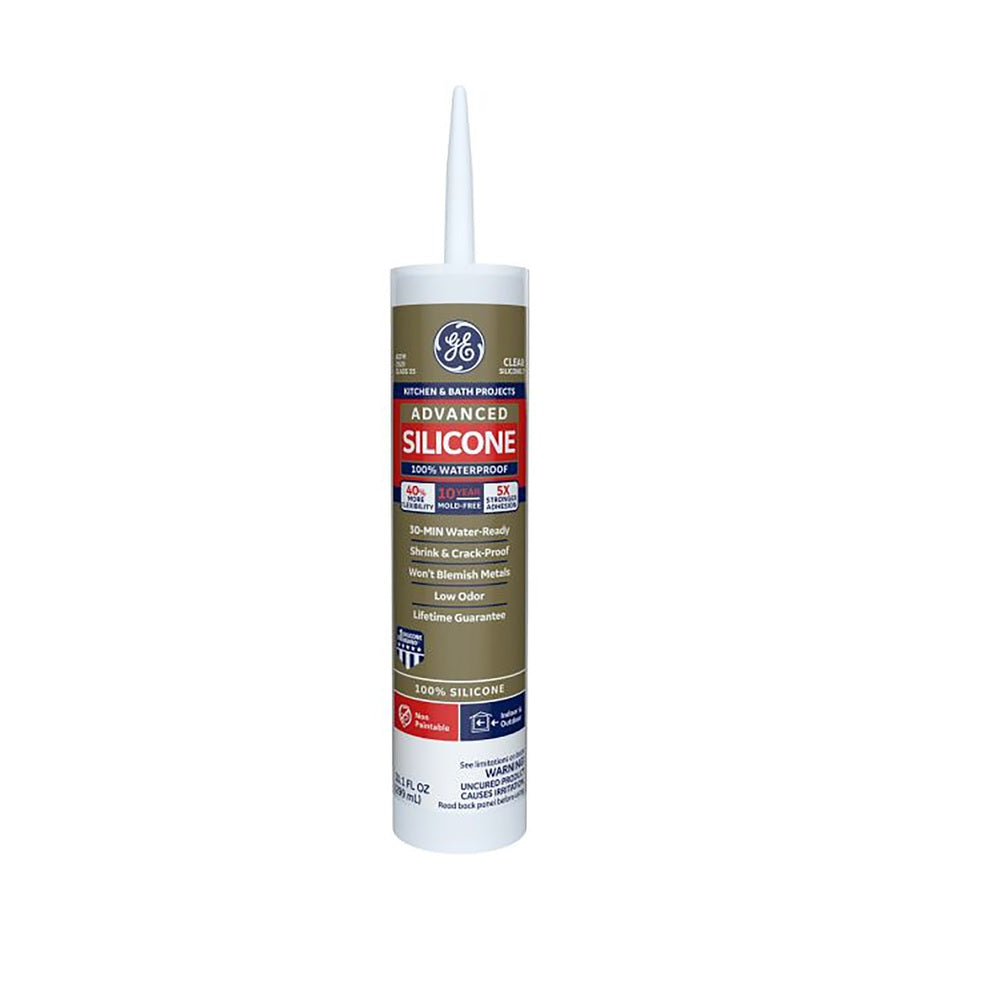 GE 2812562 Advanced Kitchen and Bath Caulk Sealant, Clear