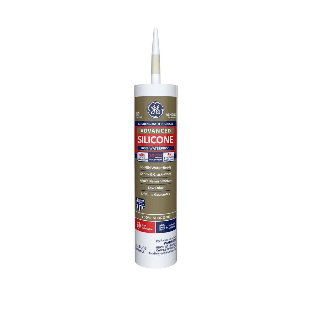 GE 2816707 Advanced Kitchen and Bath Caulk Sealant, 10.1 Ounce