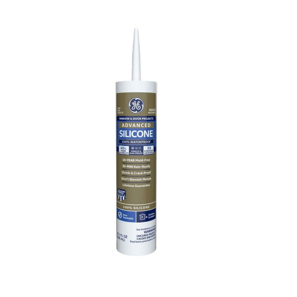 GE 2811093 Advanced Window & Door Caulk Sealant, 10.1 Ounce