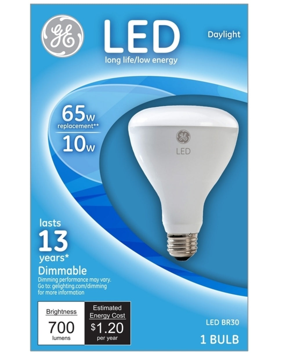 GE 40946 BR30 LED Reflector Bulb, 10 Watts