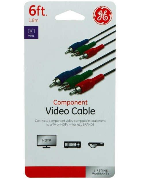 GE 33607 Component Video Cable, 6'