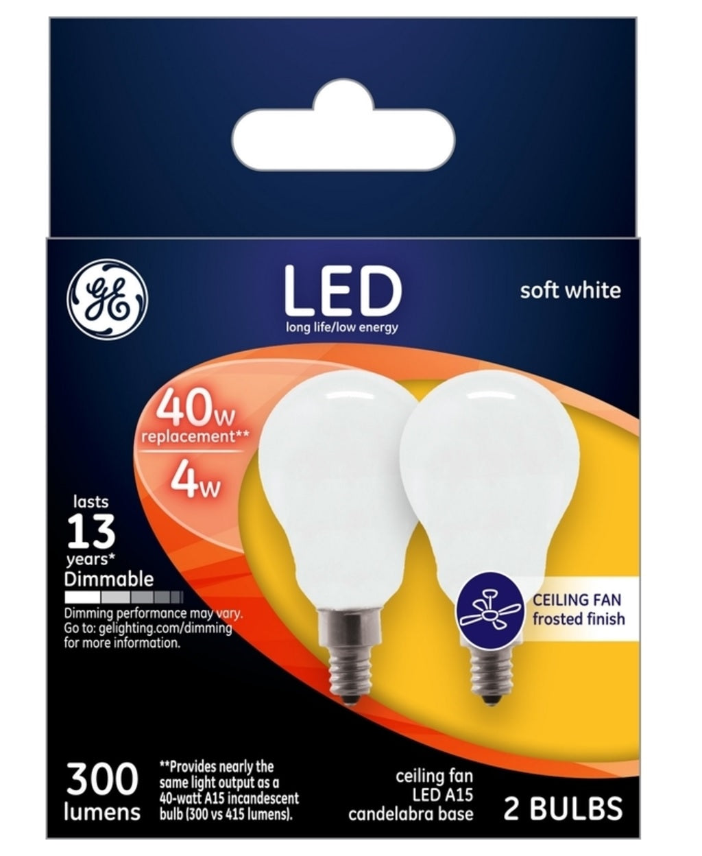GE 33631 Decorative Led Bulbs, 4 Watts, 120 Volts