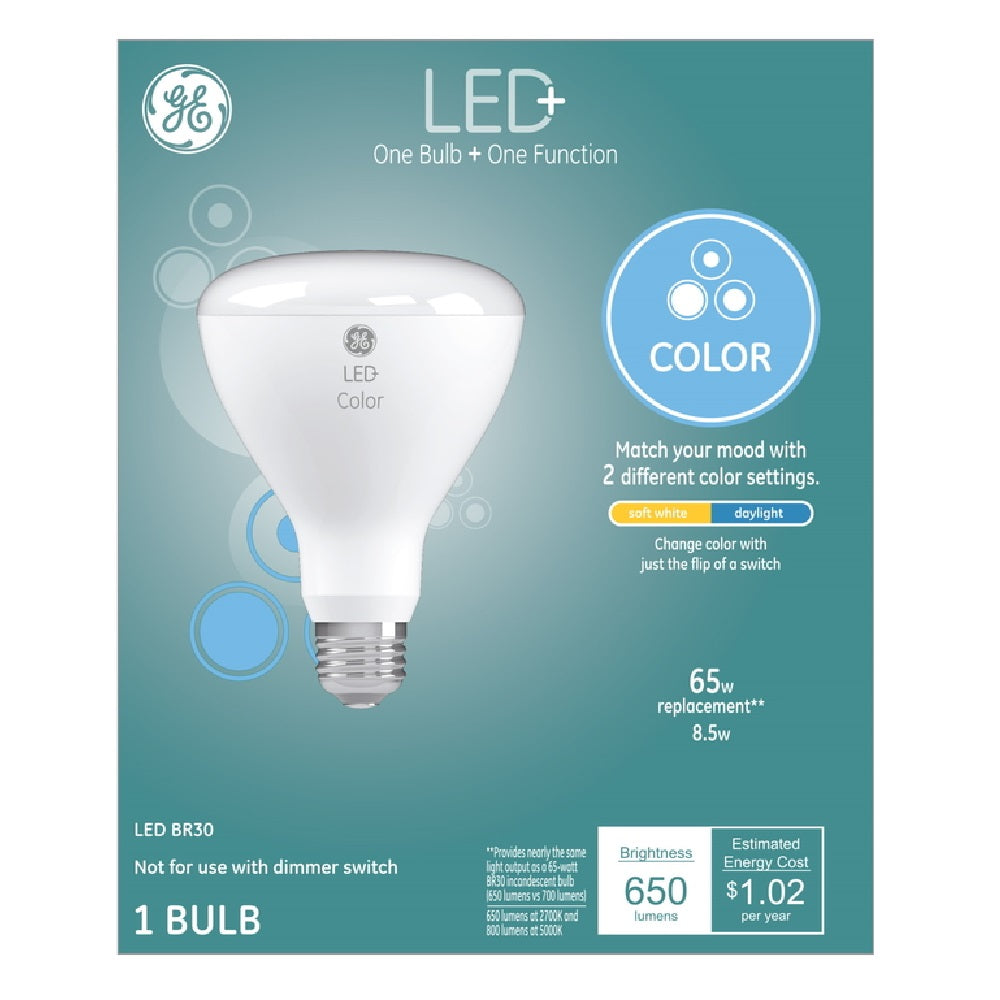 GE 93100287 Directional BR30 E26 LED Smart Bulb, Frosted