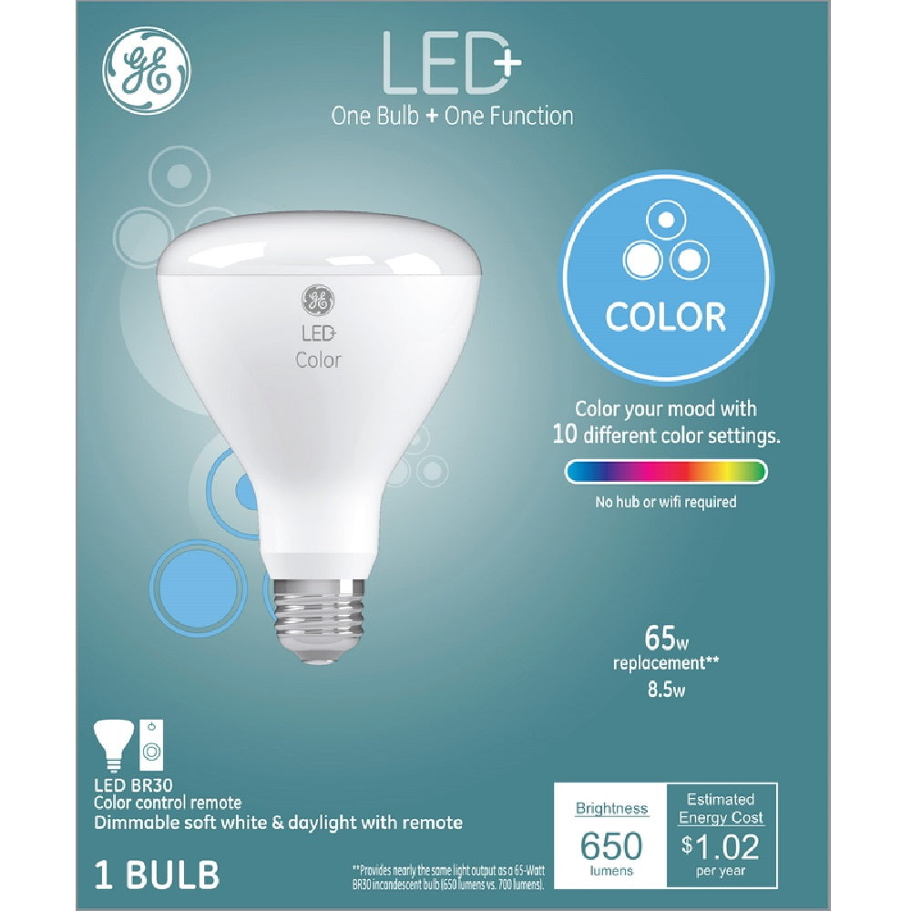 GE 93100286 Floodlight BR30 E26 LED Smart Bulb, Soft White