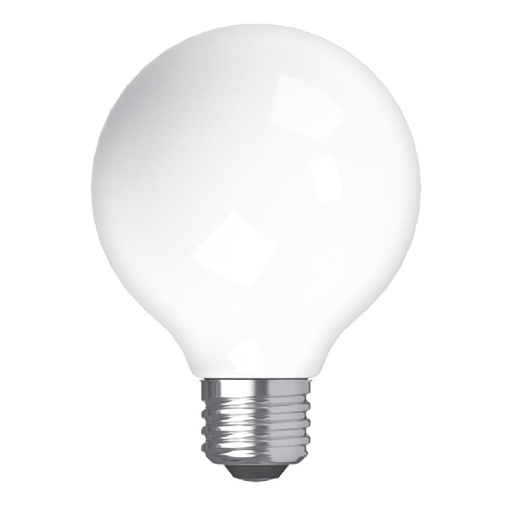 GE 25967 G25 LED Globe Bulb, Frosted, Soft White, 5.5 Watts, 500 Lumens