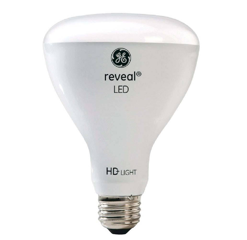 GE 30689 HD+ Reveal BR30 Halogen Floodlight Bulb, 9 Watts, 700 Lumens