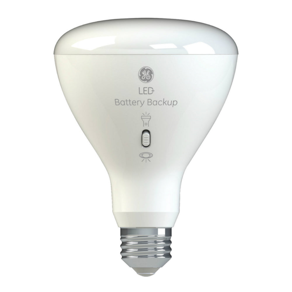GE Lighting 93100204 BR30 LED Battery Backup Smart Bulb, 3000 K