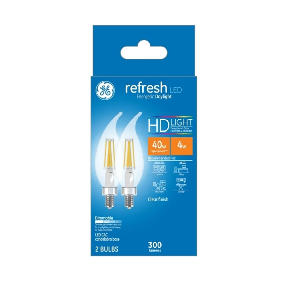 GE Lighting 31425 Refresh CAC E12 LED Bulb, Clear, Daylight