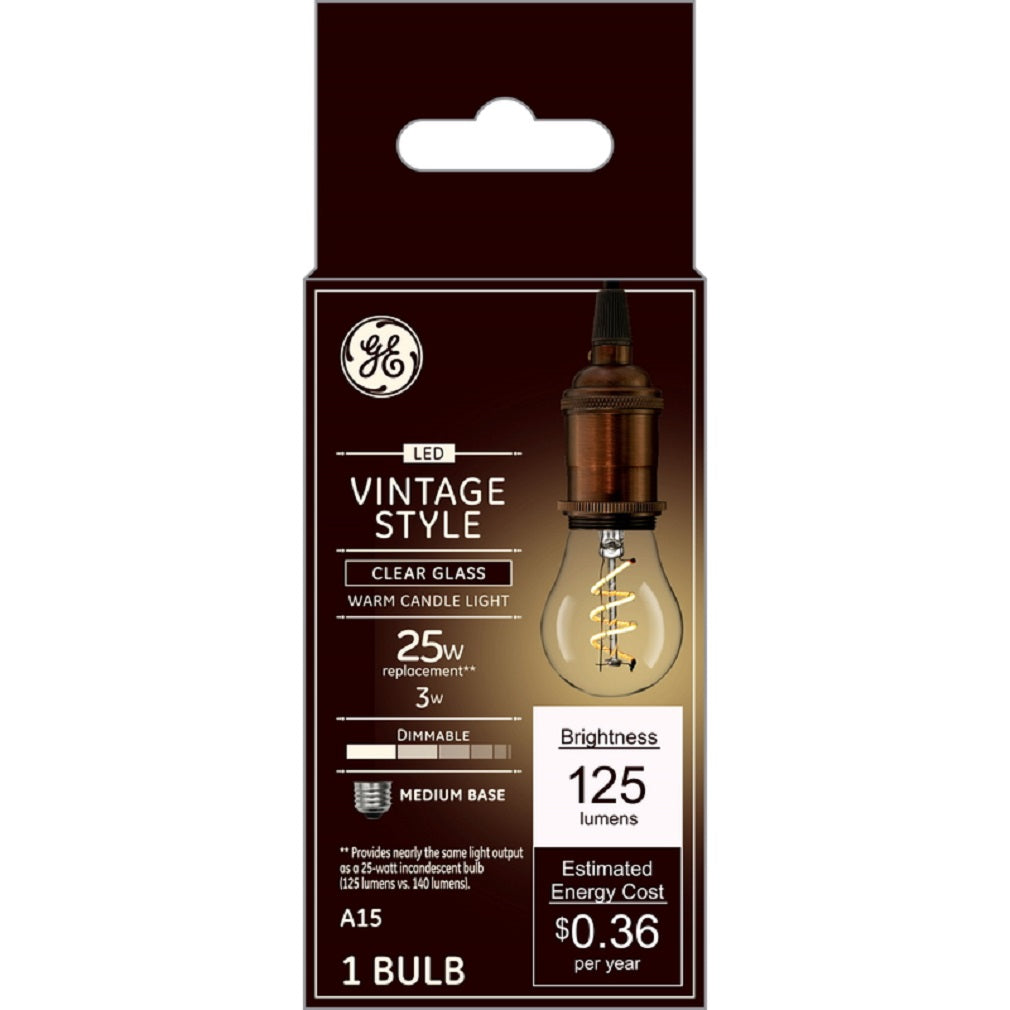 GE Lighting 36497 Vintage Style LED Bulb, Clear