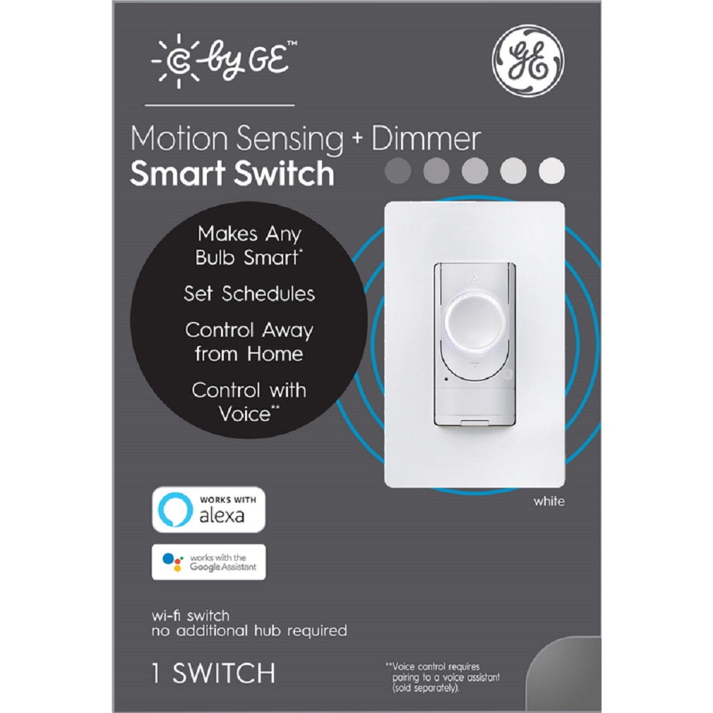 GE 48733 Motion Sensing and Dimmer Switch, White