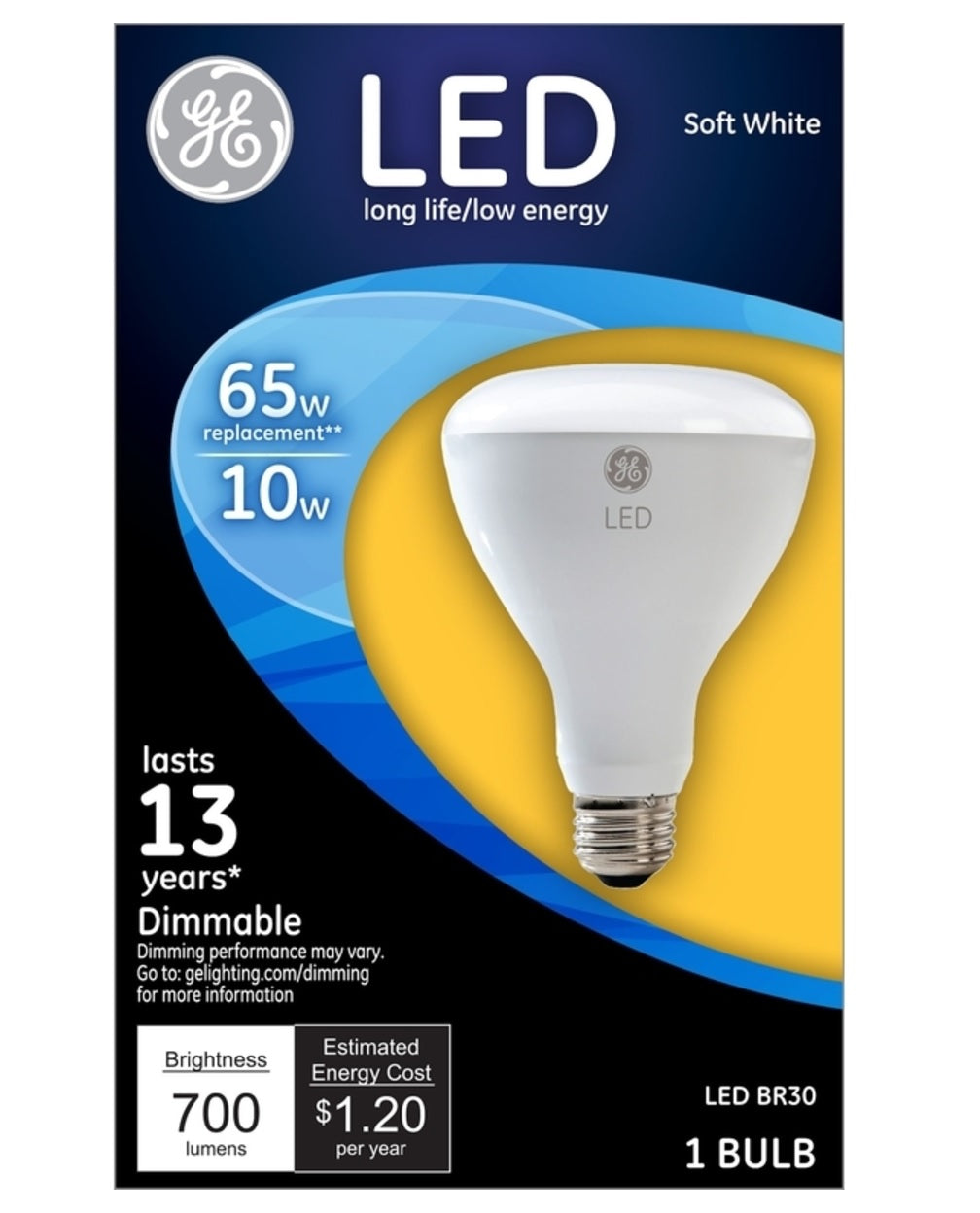 GE 40893 Reflector LED Bulb, 10 Watts, 120 Volts