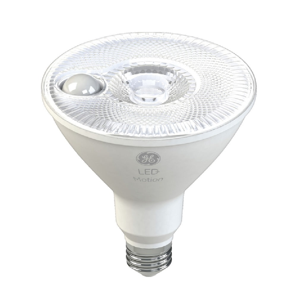 GE 93100350 Reflector PAR38 E26 LED Motion Activated Bulb, White