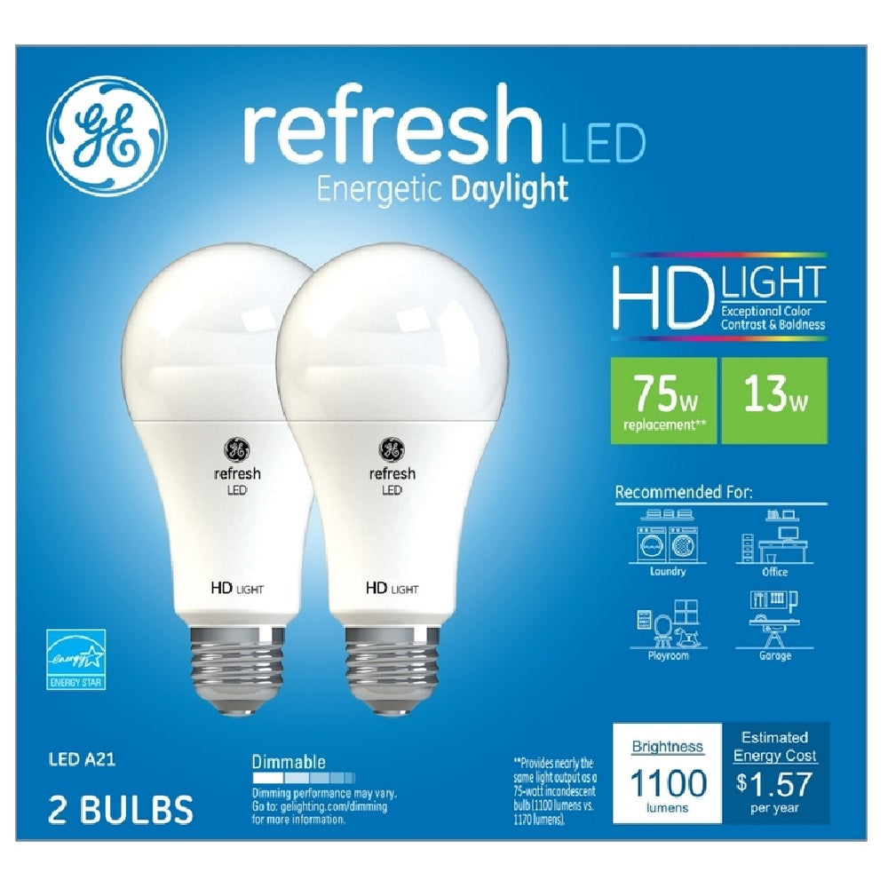 GE 36154 Refresh A-Line A21 E26 LED Bulb, Frosted