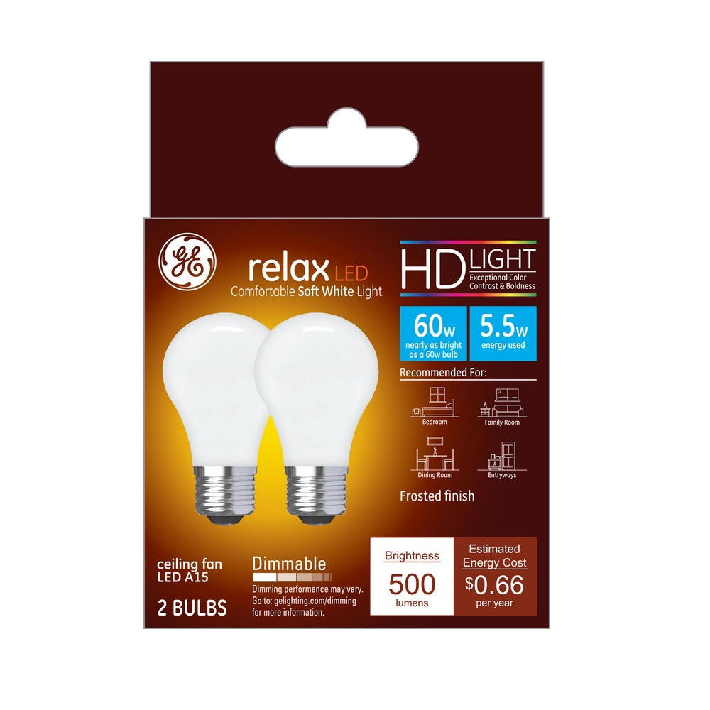 GE 36982 Relax LED Light Bulb, 5.5 Watts, 120 Volt