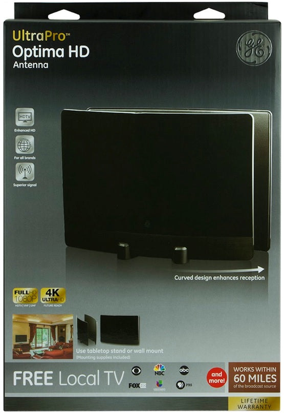 GE 34137 UltraPro Optima HDTV Antenna, Black