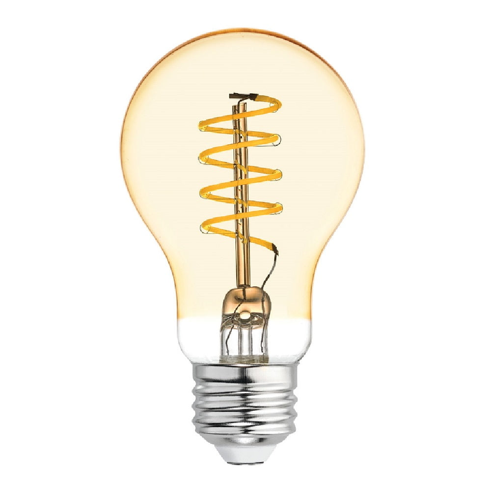 GE 36505 Vintage A19 E26 Filament LED Bulb, Transparent Amber