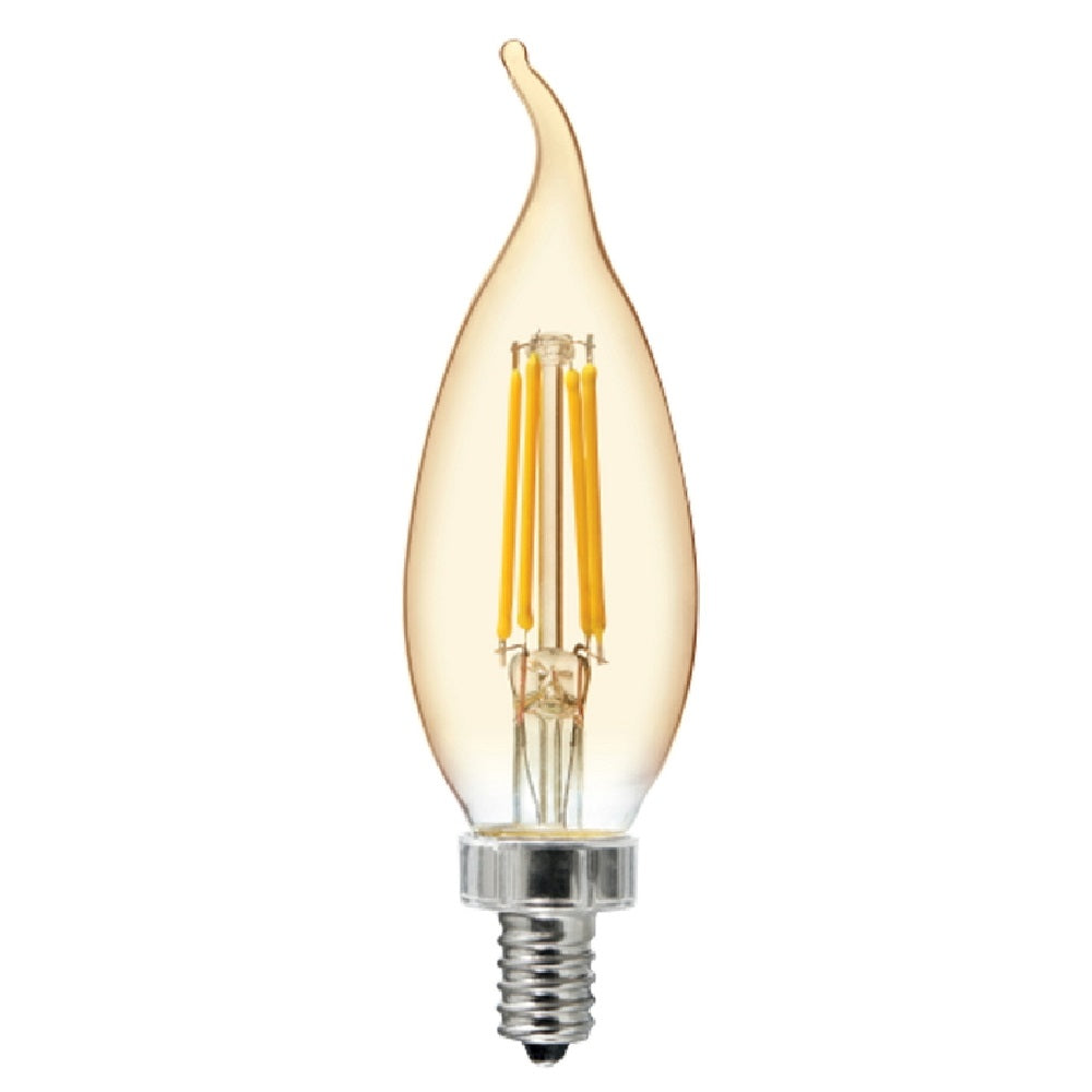 GE 42149 Vintage CAC E12 Filament LED Bulb, Transparent Amber