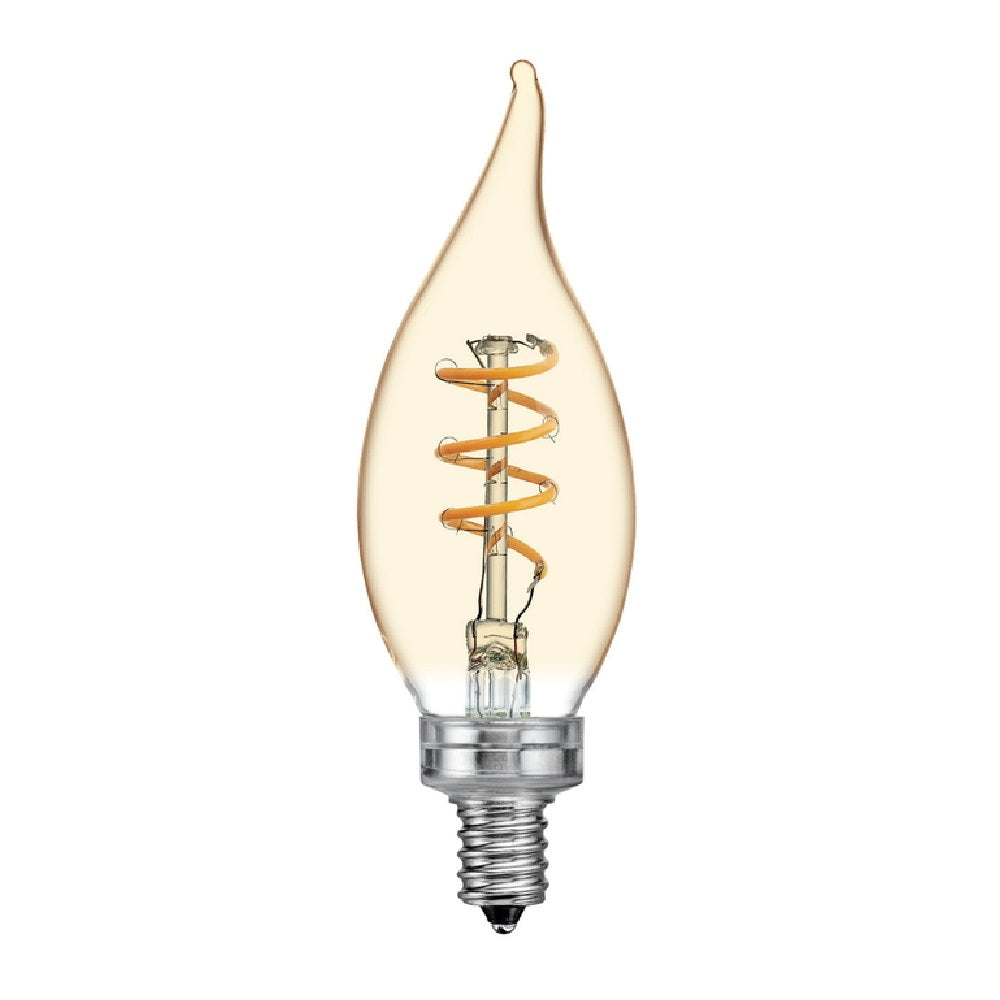GE 36488 Vintage CAC E12 Filament LED Bulb, Transparent Amber