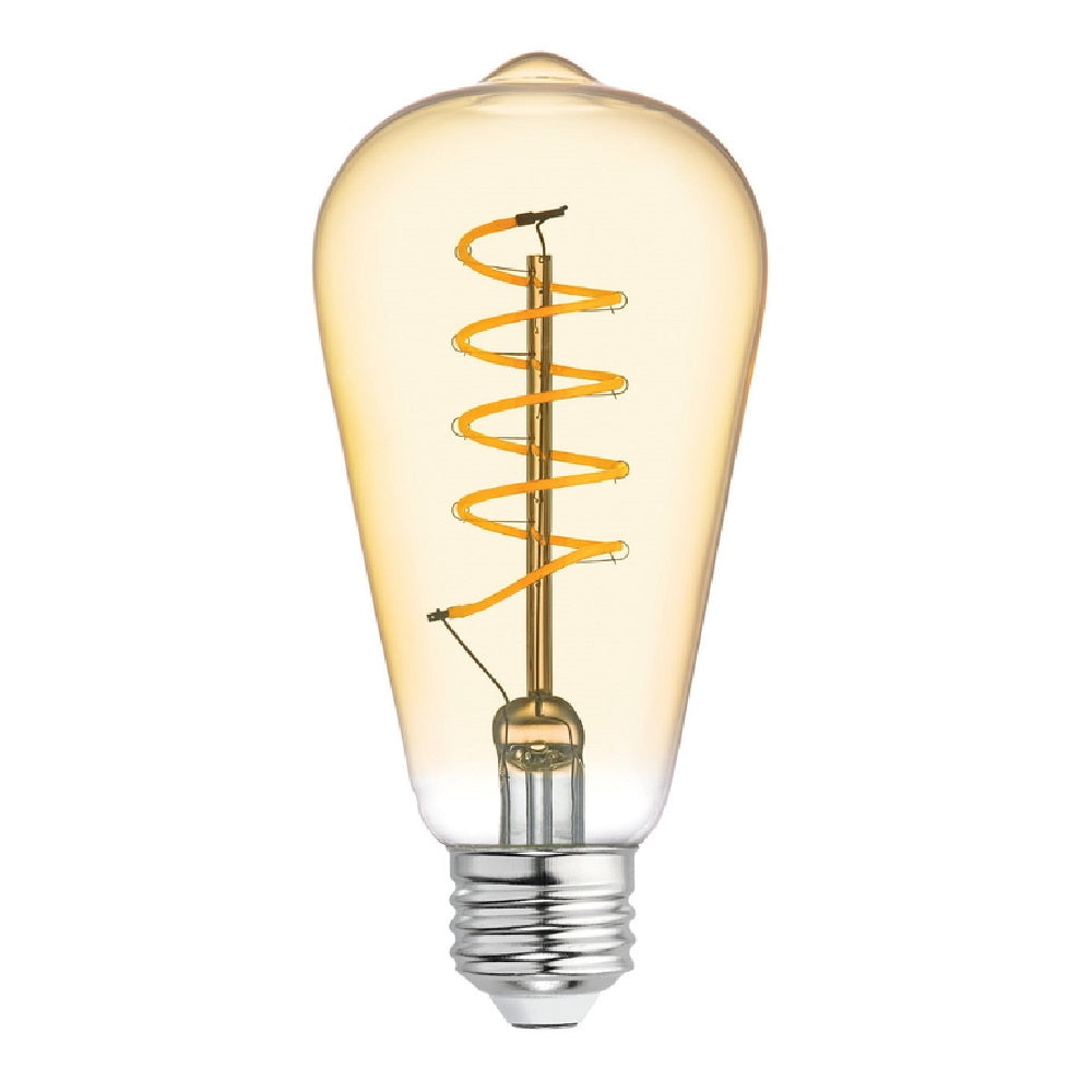 GE 36507 Vintage ST19 E26 Filament LED Bulb, Transparent Amber