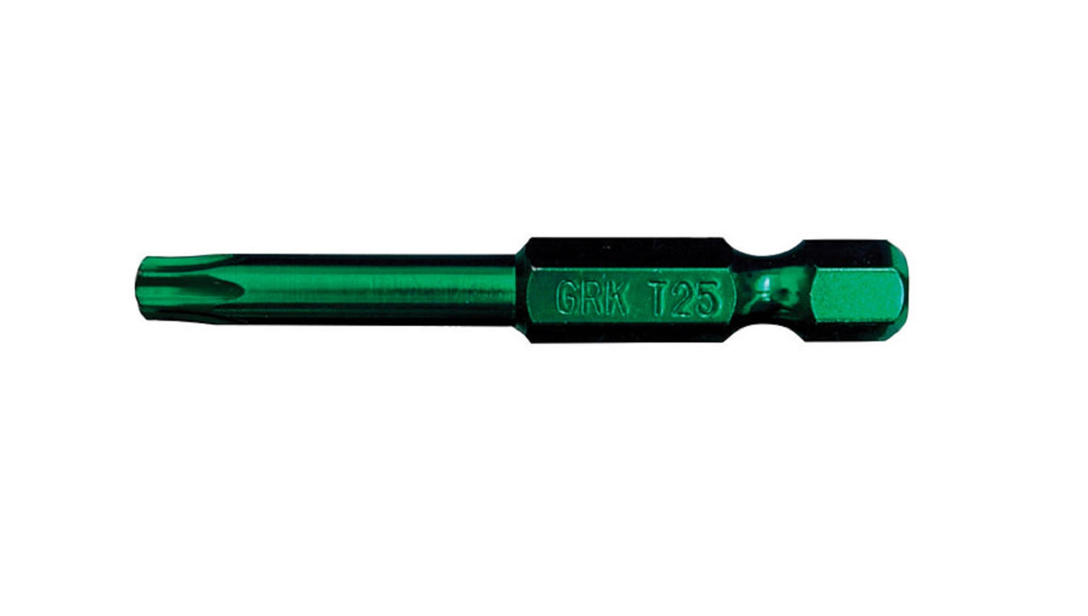 GRK Fasteners 187443 Star Power Bit, T25, Green, 2 inch, 2 pc