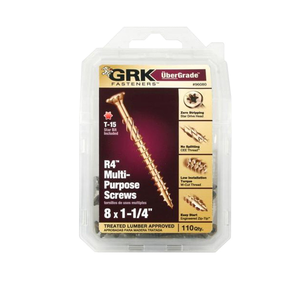 GRK Fasteners 96080 UberGrade Star Flat Head Multi-Purpose Screw
