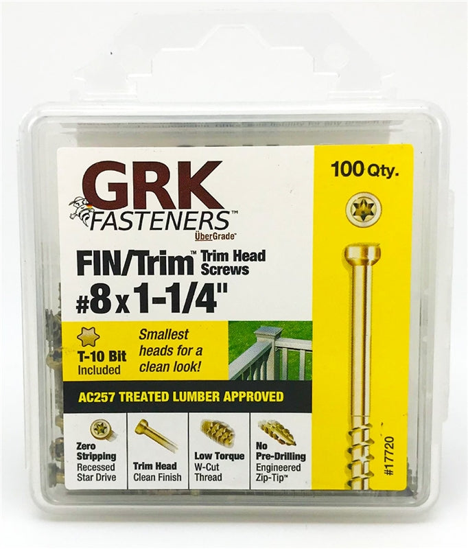 GRK Fasteners 96055 FIN/TRIM Trim Head Screw, #8 x 1-1/4"