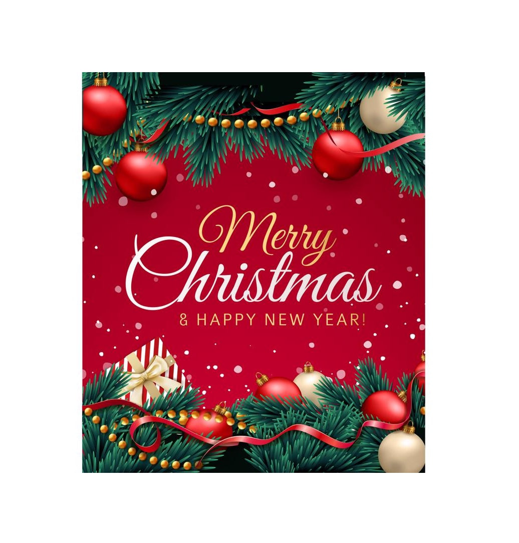 Garage Celebrations RE1-07-08-001 Merry Christmas and Happy New Year Garage Door Cover