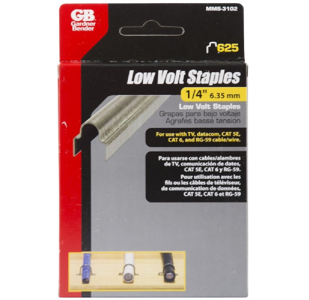 Gardner Bender MMS-3102 Low Volt Gun Staples, 1/4"