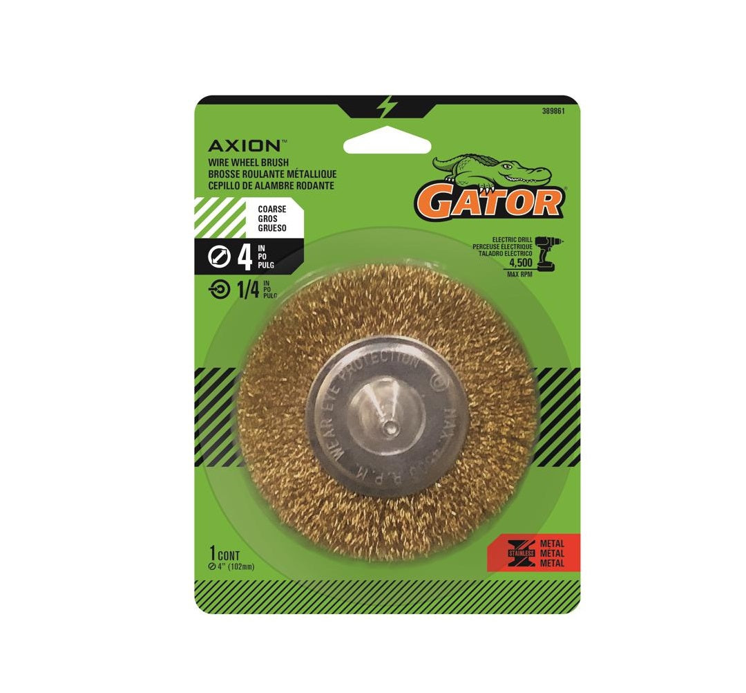 Gator 389861 Coarse Crimped Wire Wheel Brush, Brass Coated Steel