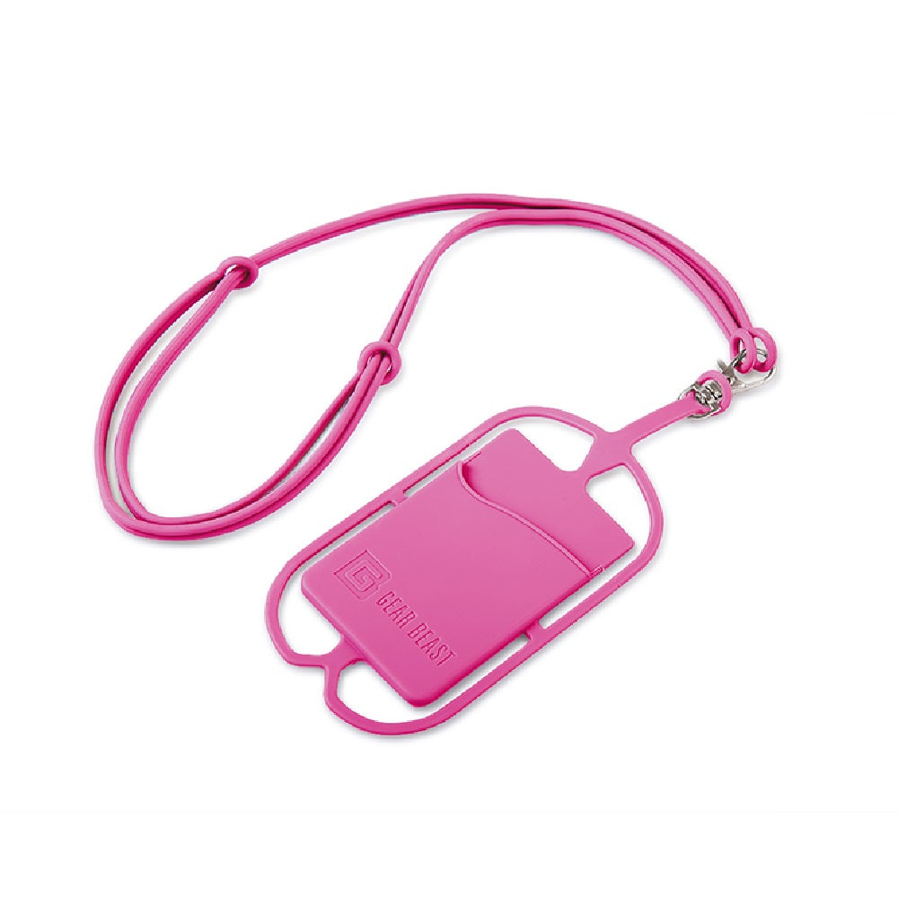 Gear Beast 2887-WP-166 Lanyard with Card Pocket, Hot Pink