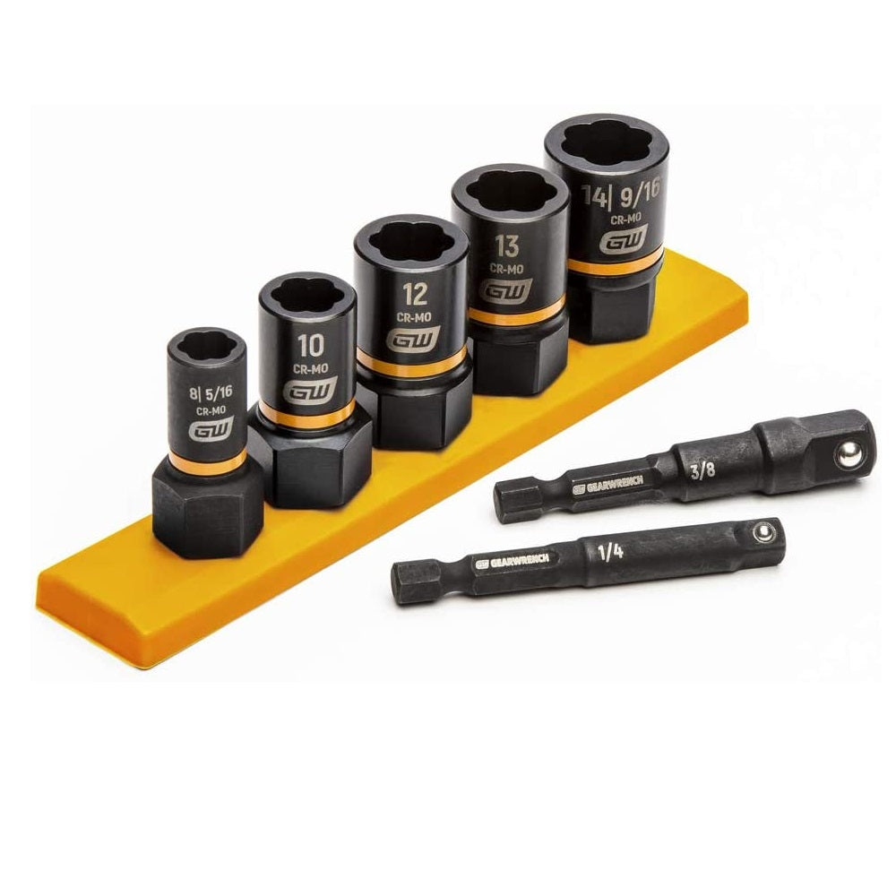 Gearwrench 87911 Drive Metric Bolt Biter Impact Extraction Socket Set