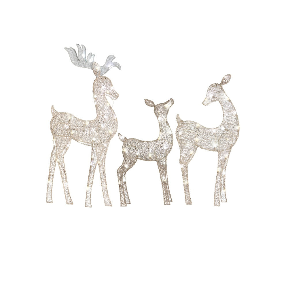 Gemmy 119474 Flat-tastic Deer Family Christmas Yard Decor