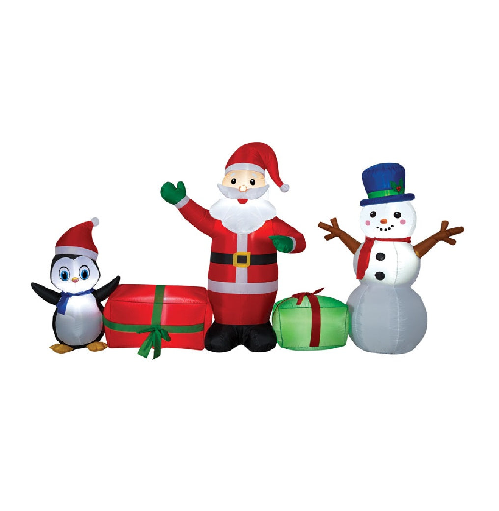 Gemmy 110078 Znone Christmas Inflatable Penguin, Santa & Snowman